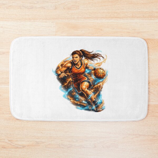 Item preview, Electric Female Basketball Player Action Vector Illustration designed and sold by redengineers.