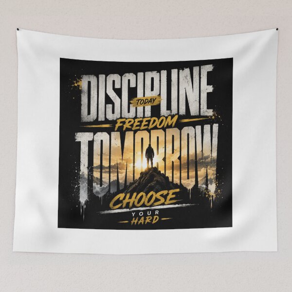 Item preview, Discipline Today Freedom Tomorrow designed and sold by Grandtshirt | Creative Print Designs.