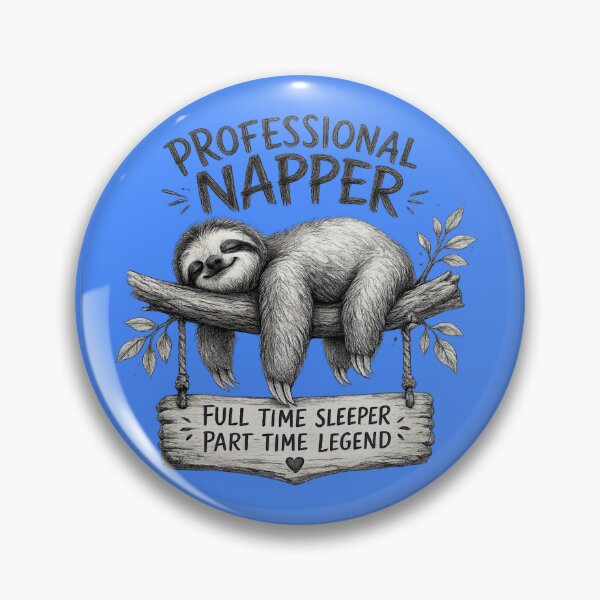 Item preview, Professional Napper Funny Sloth Sticker designed and sold by PremVerse.