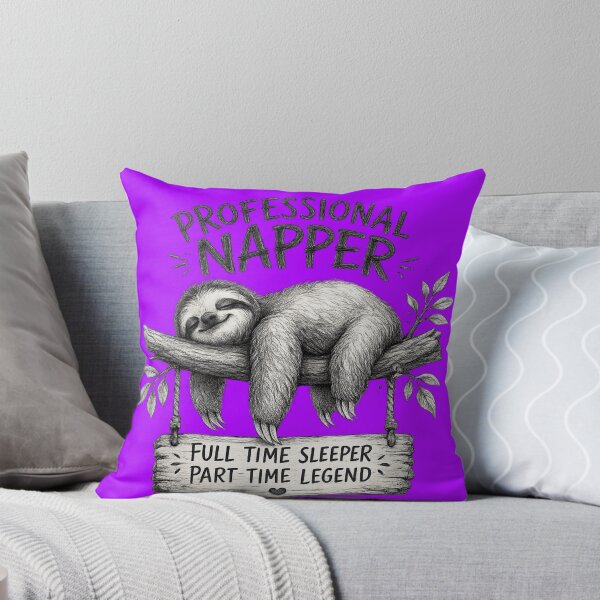 Item preview, Professional Napper Funny Sloth Sticker designed and sold by PremVerse.