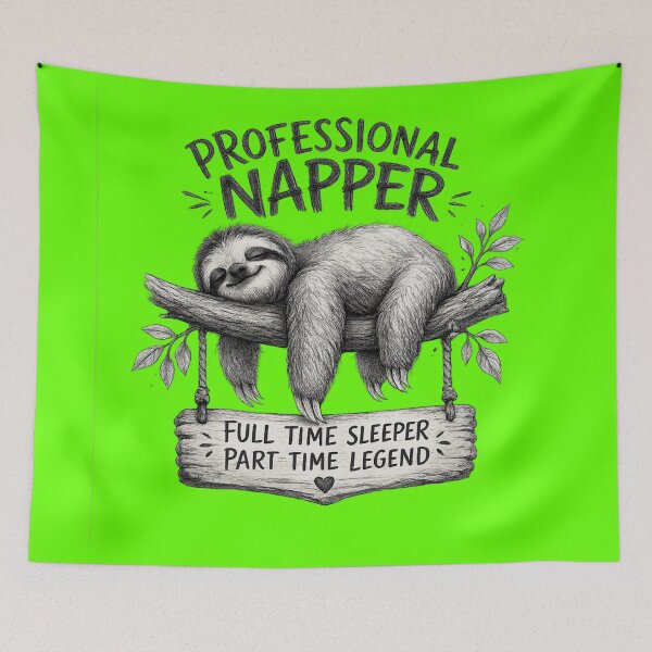 Item preview, Professional Napper Funny Sloth Sticker designed and sold by PremVerse.