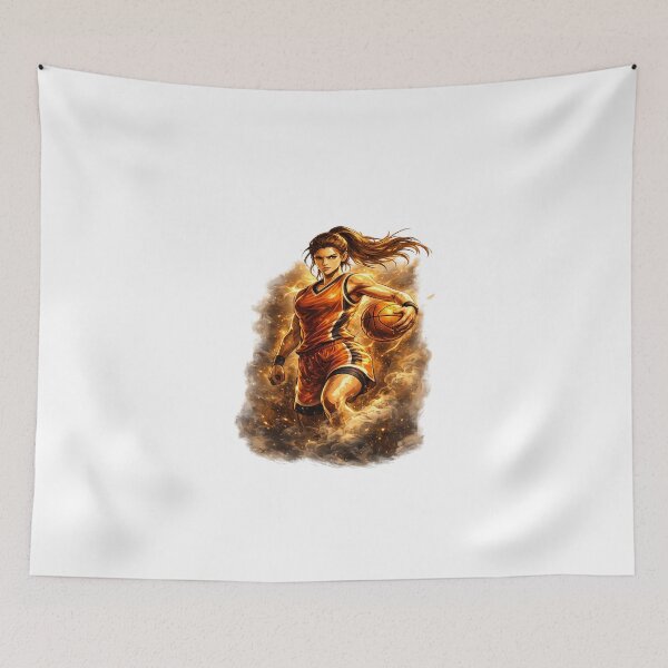 Item preview, Female Basketball Player Dribbling Action Vector Illustration designed and sold by redengineers.