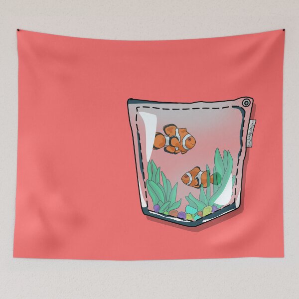Item preview, Pocket Clownfish Aquarium – Pocket Pets Collection | Cute Tropical Fish designed and sold by Fun Funky Designs.