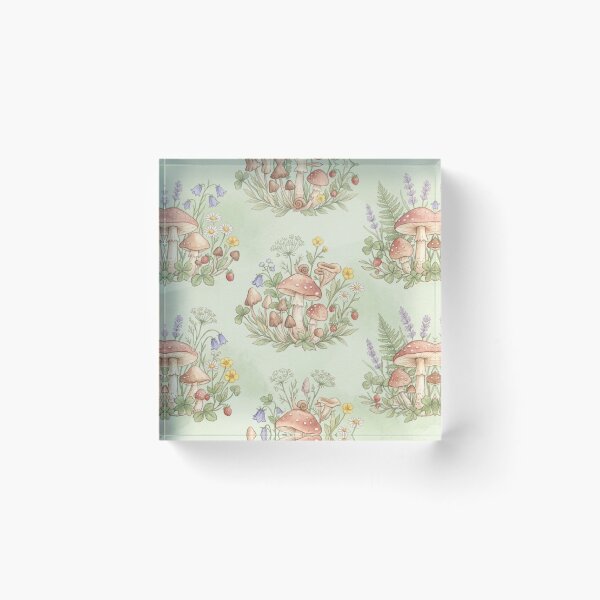 Item preview, Watercolor Cottagecore Mushroom Pattern | Cute Woodland Floral Seamless Botanical Design designed and sold by ethnicdigital.