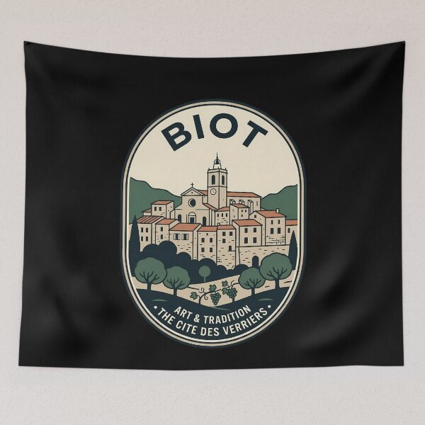 Item preview, Biot France Vintage Travel Emblem Retro Village designed and sold by k3rstman1.