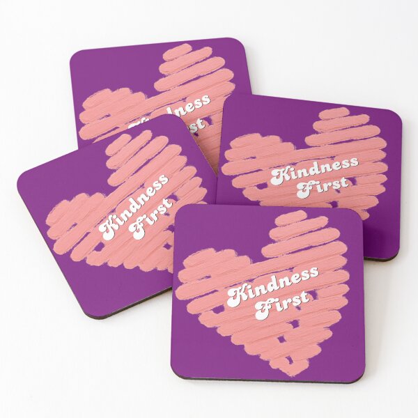 Item preview, Kindness First Pink Heart | Cute Positive Quote | Retro Kindness Aesthetic designed and sold by VariusDesigns.