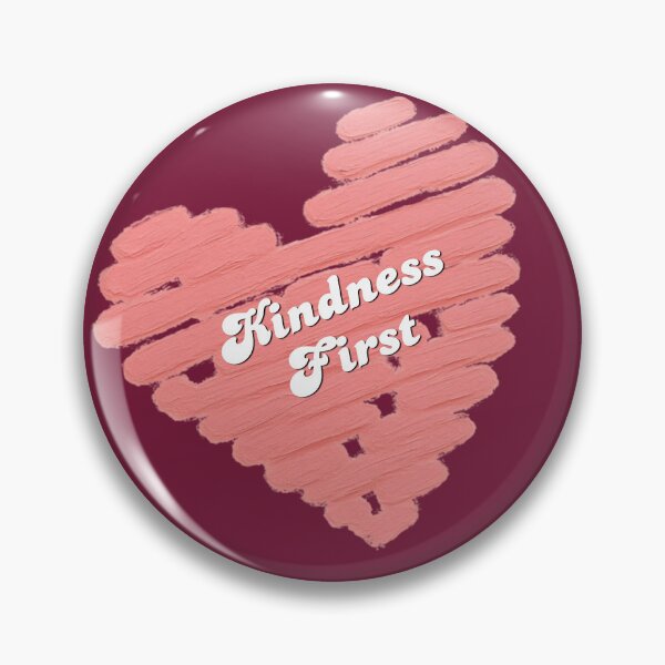 Item preview, Kindness First Pink Heart | Cute Positive Quote | Retro Kindness Aesthetic designed and sold by VariusDesigns.