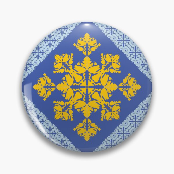 Item preview, Blue and Gold Ornamental Floral Geometric Pattern Vector Design designed and sold by ChaReePat.