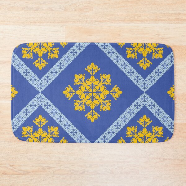 Item preview, Blue and Gold Ornamental Floral Geometric Pattern Vector Design designed and sold by ChaReePat.