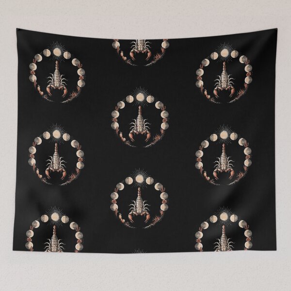 Item preview, Western Gothic Scorpion Moon Phases Celestial Desert Art designed and sold by Cozy Aesthetic design .