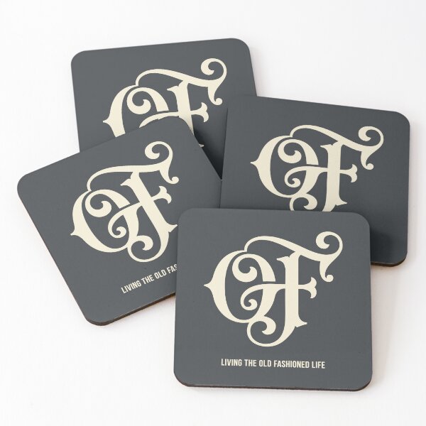 Item preview, Living the Old Fashioned Life Monogram Vintage OF Luxury Ornamental Typography Vector Aesthetic designed and sold by Cozy-Old-Pub.