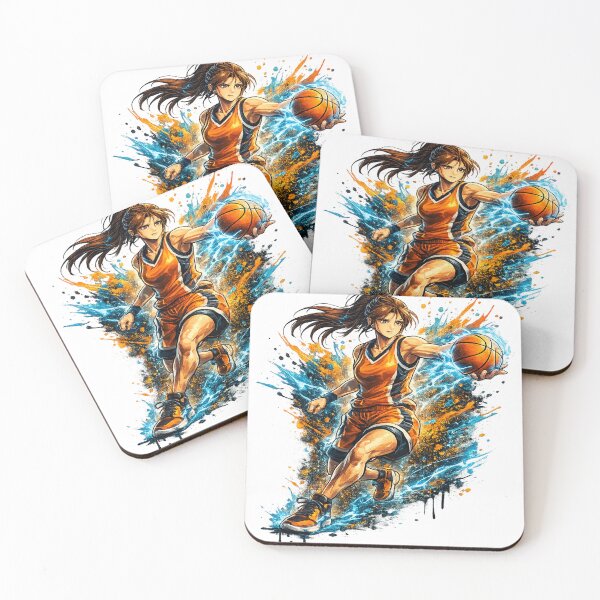 Item preview, Electric Female Basketball Player Action Sports Illustration designed and sold by redengineers.