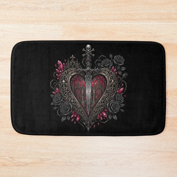 Item preview, Stained Glass Heart Pierced by Dagger — Dark Gothic designed and sold by David Mateo ArtWorks.
