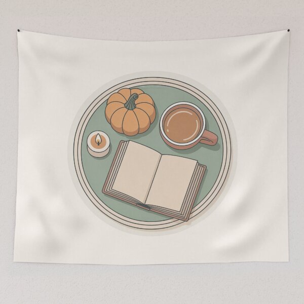 Item preview, Pumpkin Spice Evening Tray Art designed and sold by TrendMorphic.