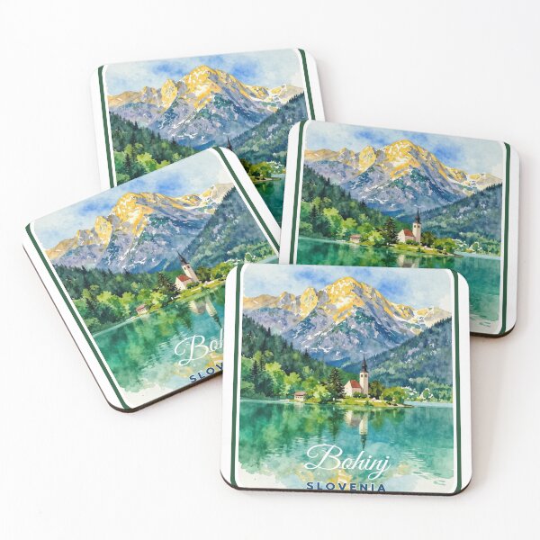 Item preview, bohinj slovenia watercolor landscape designed and sold by Anna Sacha.