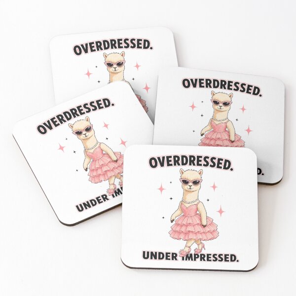 Item preview, Funny Alpaca Diva in Pink Dress designed and sold by Gentlestate.