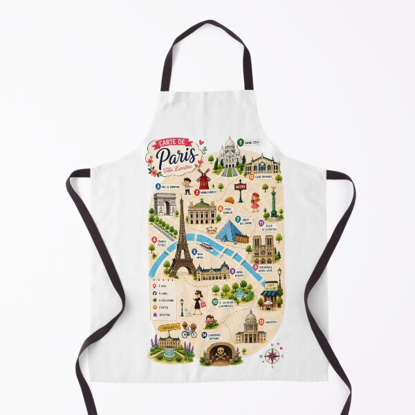 Item preview, paris turist illustrated map designed and sold by Erlin Rudho.
