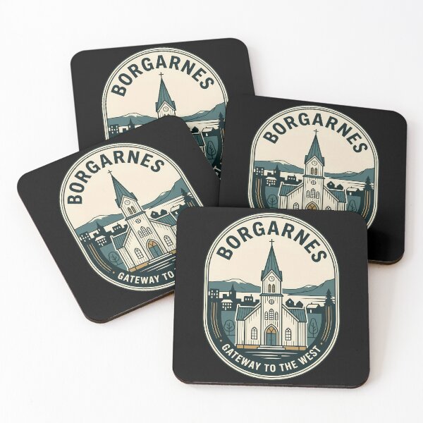 Item preview, Borgarnes Iceland Vintage Travel Emblem designed and sold by k3rstman1.