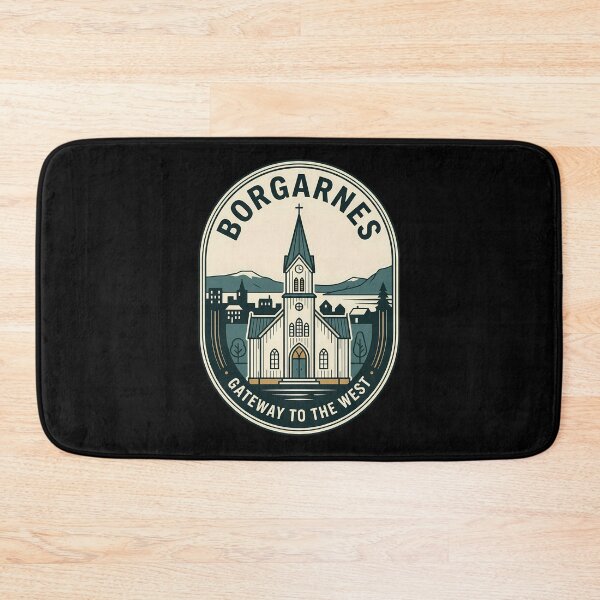 Item preview, Borgarnes Iceland Vintage Travel Emblem designed and sold by k3rstman1.