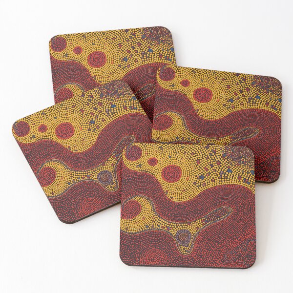 Item preview, Aboriginal Inspired Dot Art - Ancient Lava Stream designed and sold by GrinGalore.