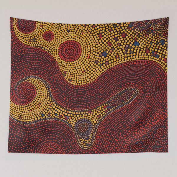 Item preview, Aboriginal Inspired Dot Art - Ancient Lava Stream designed and sold by GrinGalore.