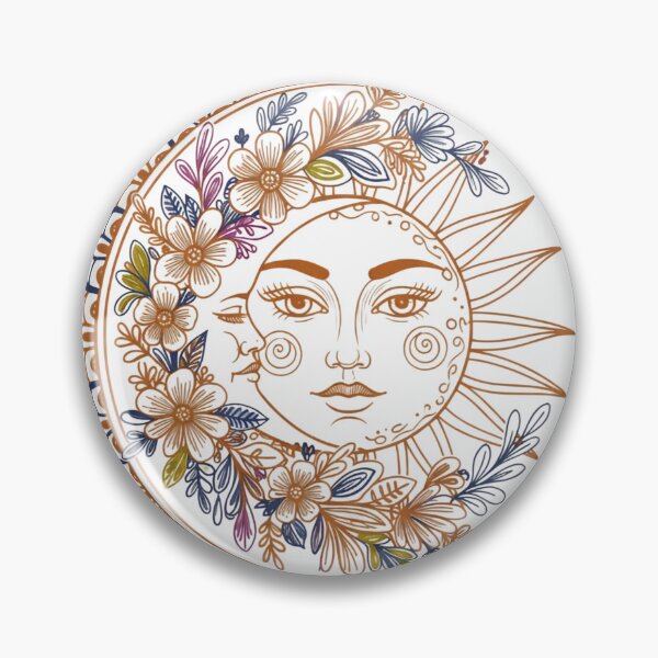 Item preview, Sun and Moon Mandala Floral designed and sold by Madhav Creations Studio.