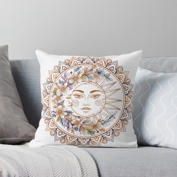 Item preview, Sun and Moon Mandala Floral designed and sold by Madhav Creations Studio.