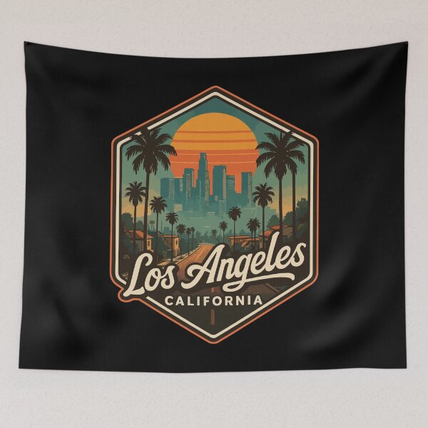 Item preview, Los Angeles California Retro United States designed and sold by TomFrontierArt.