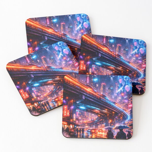 Item preview, Neon Overpass — City of Light Trails designed and sold by Neo Tokio.