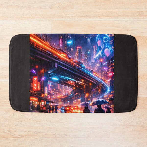 Item preview, Neon Overpass — City of Light Trails designed and sold by Neo Tokio.