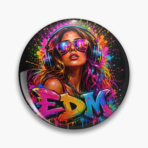 Item preview, Neon EDM Queen – Festival Graffiti Icon designed and sold by RH Design Lab.