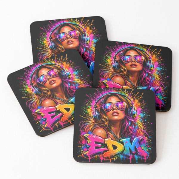 Artikelvorschau, Neon EDM Queen – Festival Graffiti Icon entworfen und verkauft von RH Design Lab.
