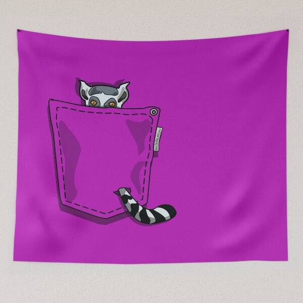 Item preview, Pocket Lemur – Curious Ring-Tailed Lemur | Pocket Pets Collection designed and sold by Fun Funky Designs.