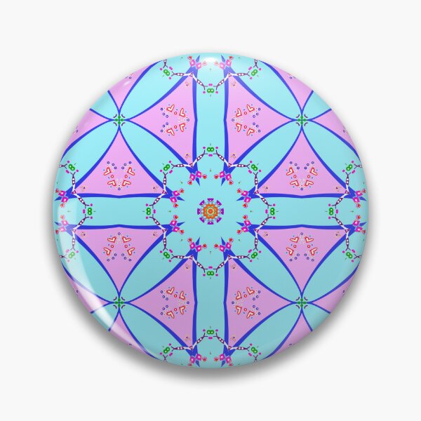 Item preview, Vibrant Turquoise and Pink Starburst Mandala designed and sold by Tinsleybluebell.