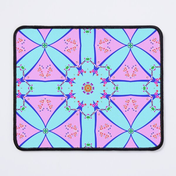 Item preview, Vibrant Turquoise and Pink Starburst Mandala designed and sold by Tinsleybluebell.
