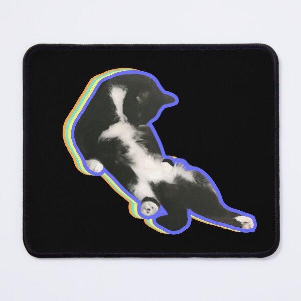 Item preview, Funny Self-Cleaning Relaxed Tuxedo Cat In A Weird Pose Color Outlined designed and sold by CamilasPrints.