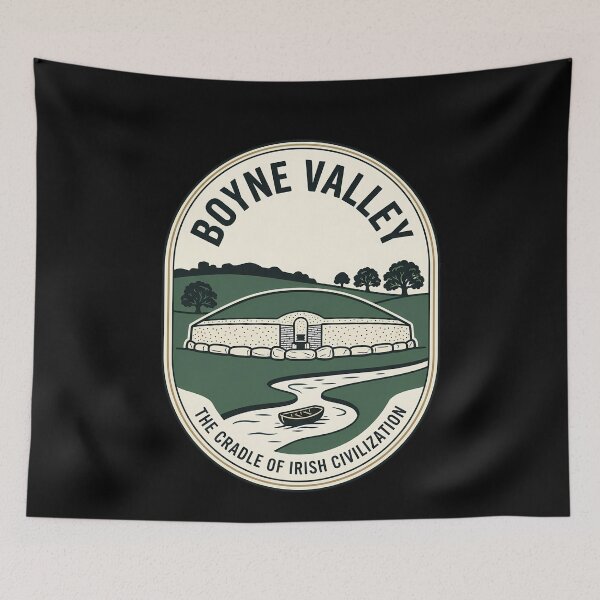 Item preview, Boyne Valley Newgrange Vintage Travel Emblem Ireland designed and sold by k3rstman1.