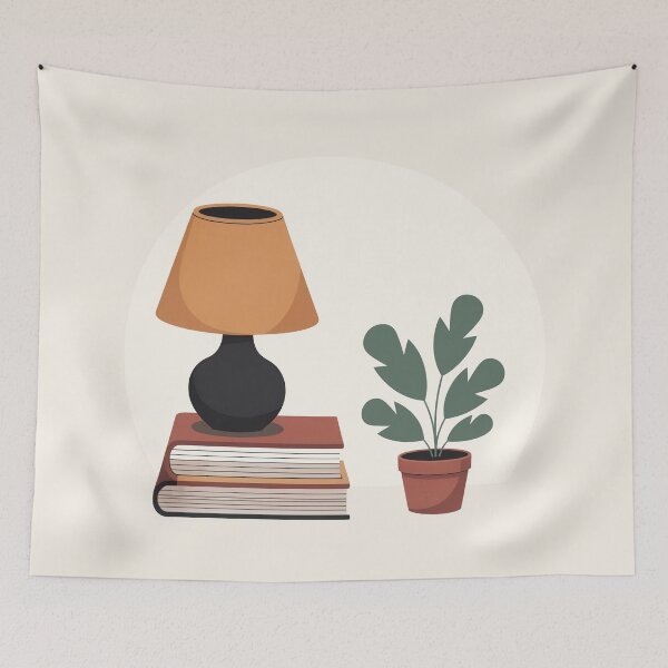 Item preview, Calm Nightstand Lamp Minimal Wall Art designed and sold by TrendMorphic.