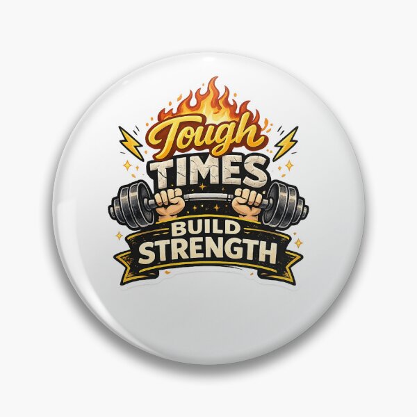 Item preview, Tough Times Build Strength – Motivational Gym & Resilience Sticker designed and sold by Creative-Nest Pixel.