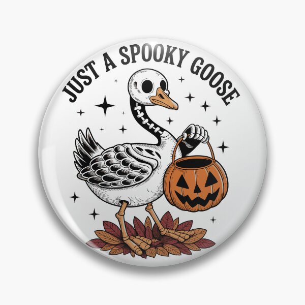 Item preview, Just A Spooky Goose Funny Halloween Cute Skeleton  designed and sold by BobaTeeStore.