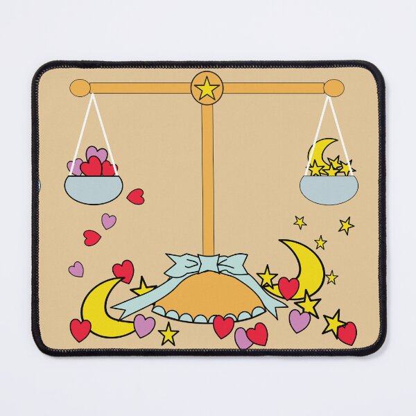 Item preview, Cute Fantasy Balance Scale with Hearts, Moon and Stars Cartoon Vector Illustration designed and sold by ChaReePat.