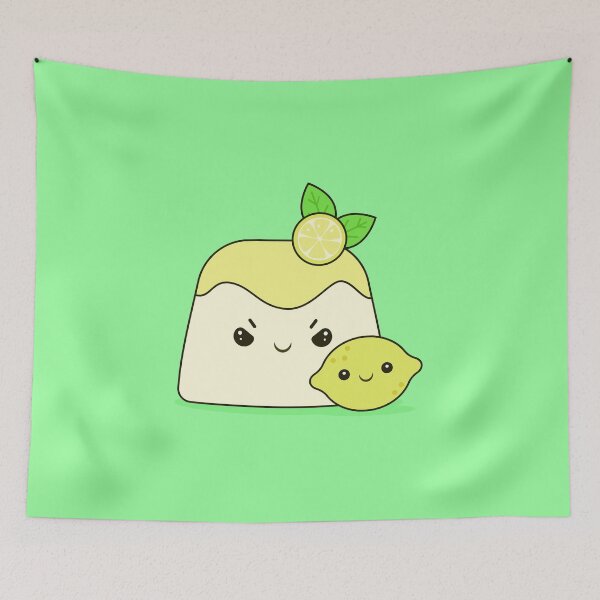 Item preview, Cute Kawaii Lemon Pudding With Adorable Citrus Friend Character designed and sold by CozyLittleShop.