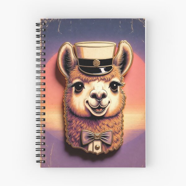 Item preview, Cute Captain Llama Alpaca Animal Portrait designed and sold by IntelliMindDesigns.