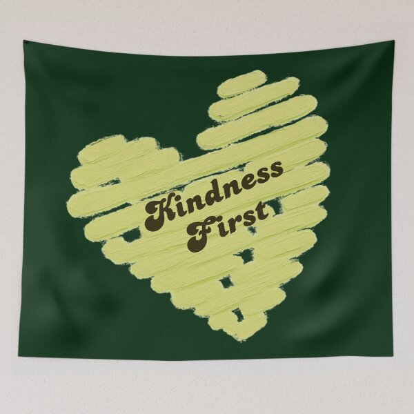 Item preview, Kindness First Lime Heart | Positive Quote | Cute Retro Inspirational Design designed and sold by VariusDesigns.