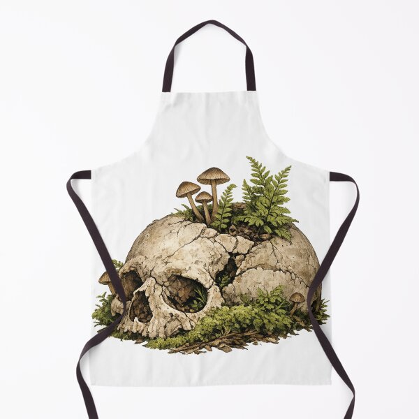 Item preview, Mossy Skull Mushrooms Dark Nature Decay Gothic Design designed and sold by irfanshikh.
