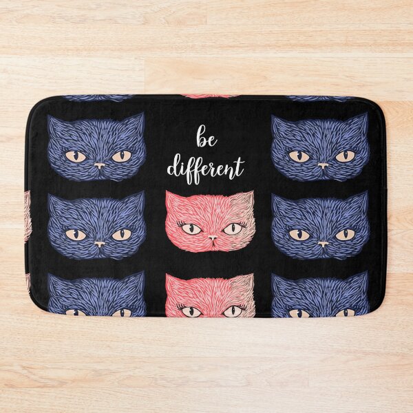Item preview, Moody Blue Cat Faces Be Different Art designed and sold by Piotrek0001.