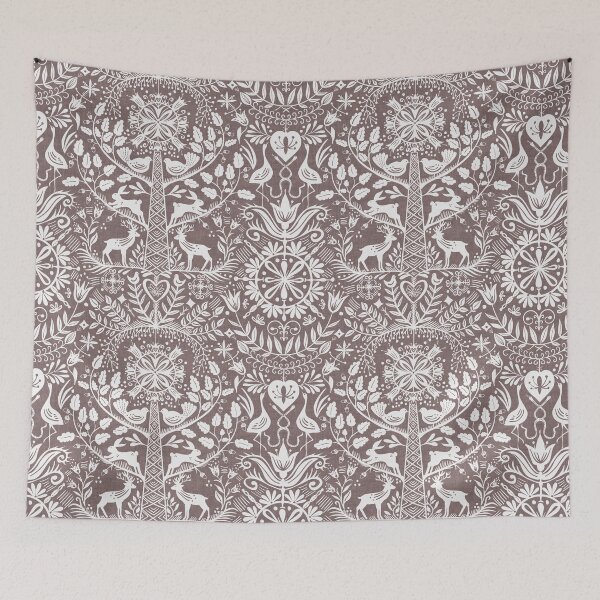 Item preview, Lithiuanian Ethnic Traditional Nordic Folk Tree Taupe Gray designed and sold by RenattaZare.