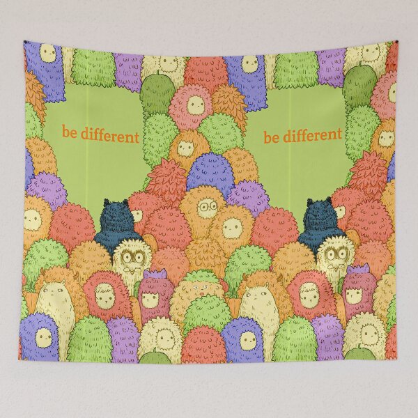 Item preview, Fuzzy Yellow Monster Be Different Art designed and sold by Piotrek0001.