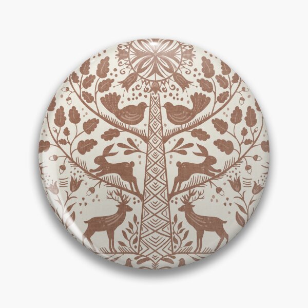 Item preview, Lithiuanian Ethnic Traditional Nordic Folk Tree Warm Cinnamon designed and sold by RenattaZare.