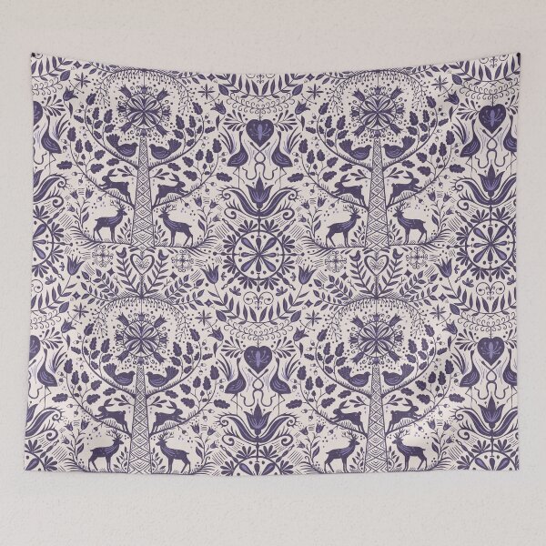 Item preview, Lithiuanian Ethnic Traditional Nordic Folk Tree Royal Purple designed and sold by RenattaZare.